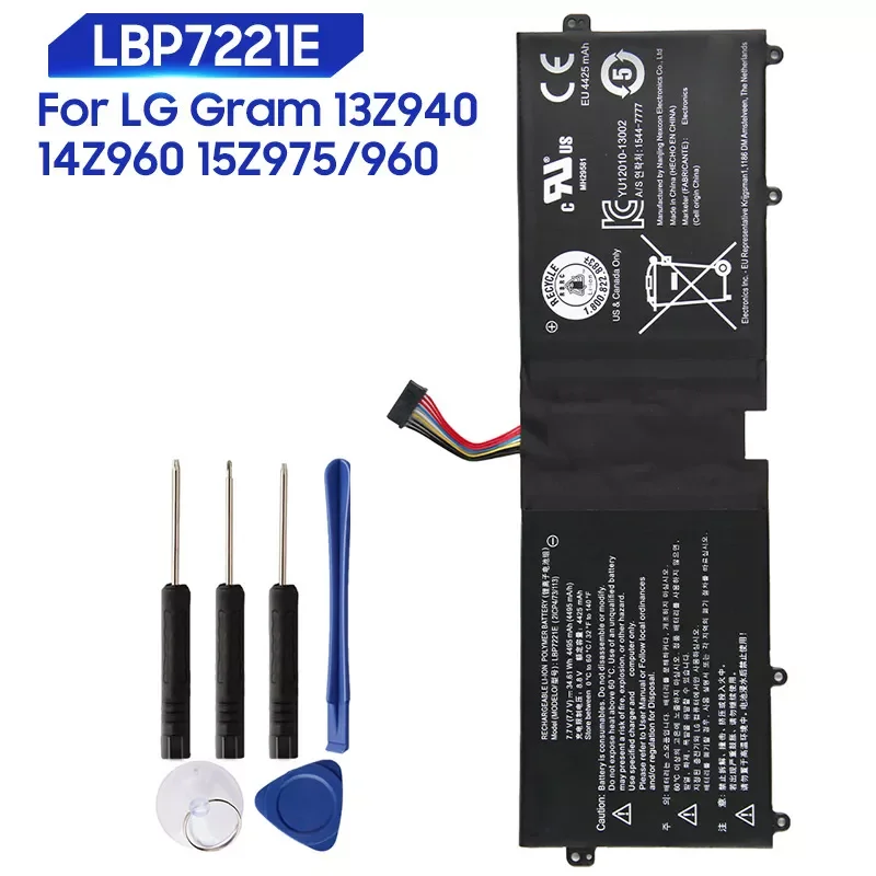 Replacement Battery For LG Gram 13Z940 14Z960 15Z975/960 EAC62198201 LBP7221E LBG722VH Genuine Tablet Battery 4495mAh