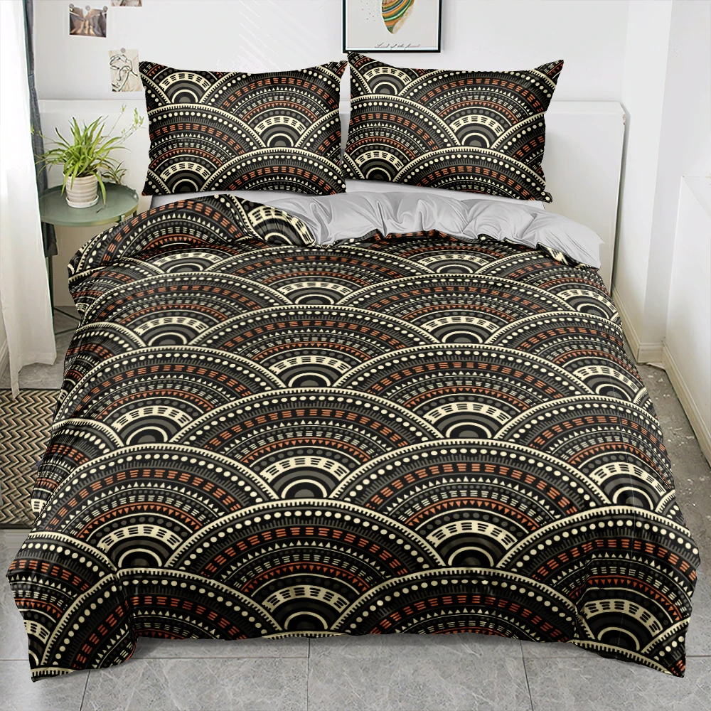 

3D Digital Bohemia Quilt Cover Set Luxury Duvet Covers Single Double King Size 220x240cm Bedding Set Modern Home Textile