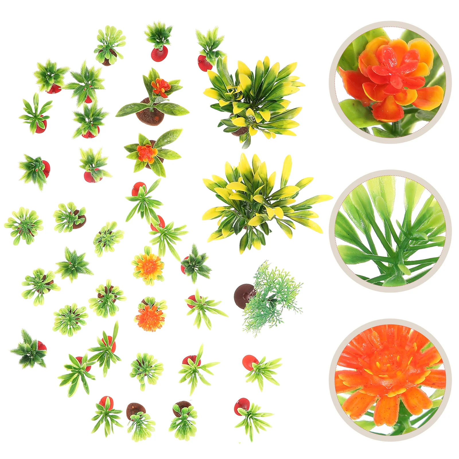 

37 Pcs Model Tree Green Plants Scenery Landscape Mini Decorations Artificial Flowers DIY Trees Grass Plastic Building Layout