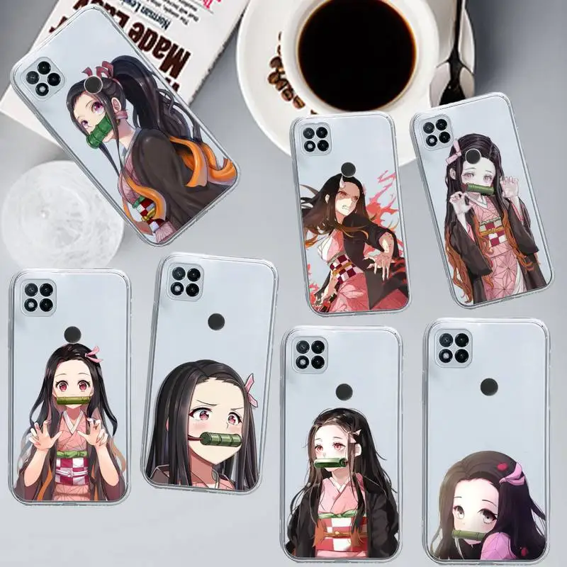 

Demon Slayer Kamado Nezuko Phone Case Transparent for Xiaomi redmi note x f poco 10 11 9 7 8 3 i t s E pro cover shell coque