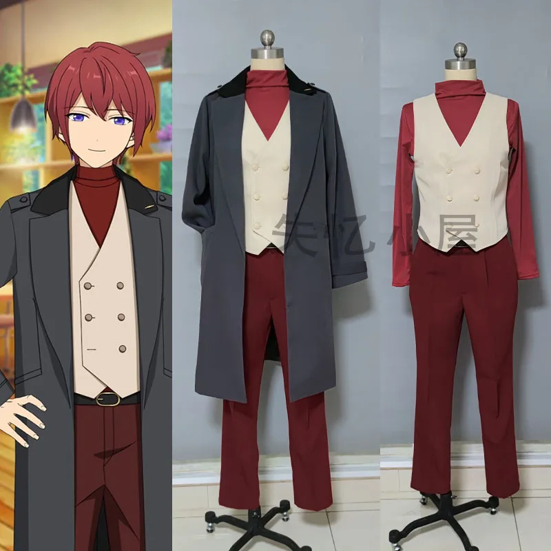 

COS-KiKi Anime Ensemble Stars Suou Tsukasa Game Suit Gorgeous Handsome Uniform Cosplay Costume Halloween Party Outfit Any Size