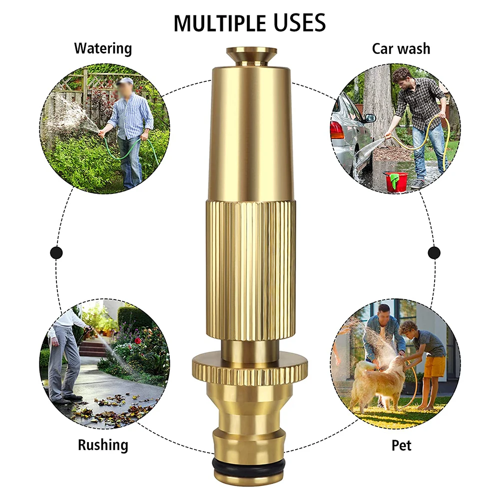 

Brass High Pressure Sprinkler Adjustable Garden Hose Spray Nozzles With Quick Hose Connector Adjustable Pressure Set Garden