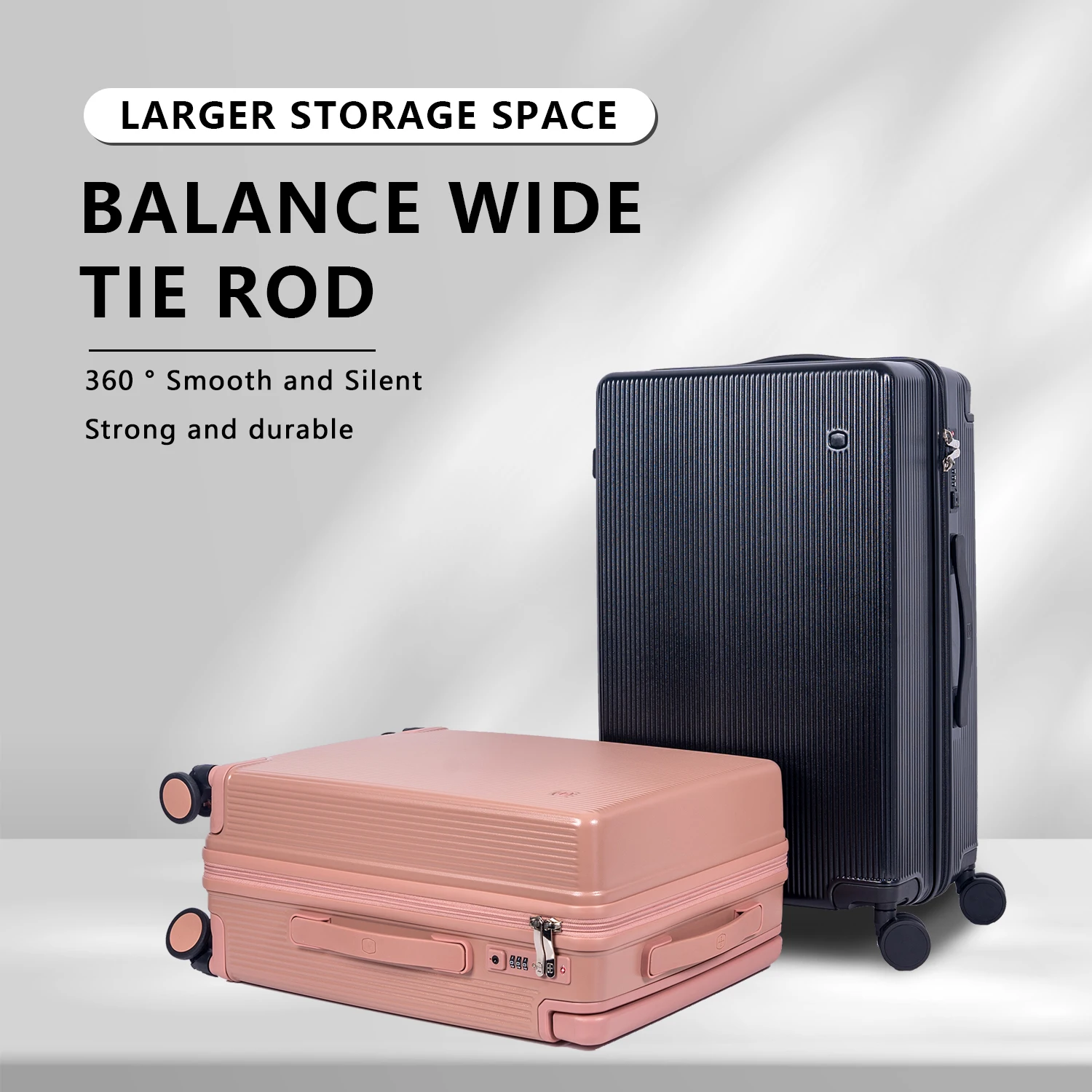 Fashion New Wide Tie Bar Luggage Women's Universal Wheel Pure PC Durable Suitcase YKK Zipper Men's Tie Bar Luggage