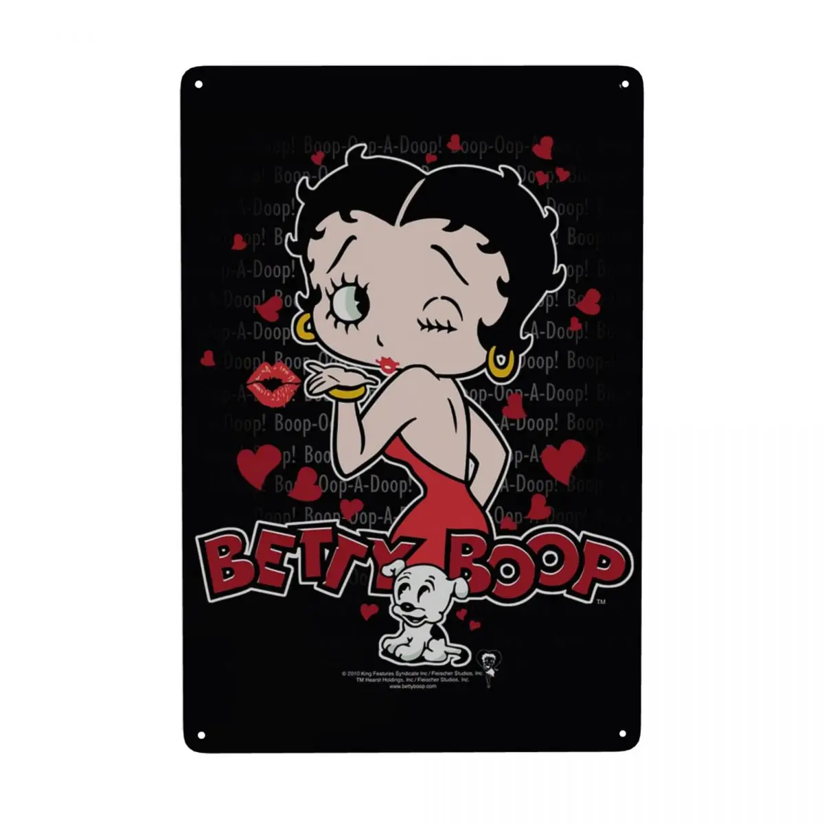 

Retro Animated Boop Bettys Metal Tin Sign Rectangle Custom Anime Cartoon Signs Plaque Gate Garden Bars Wall Art Decor