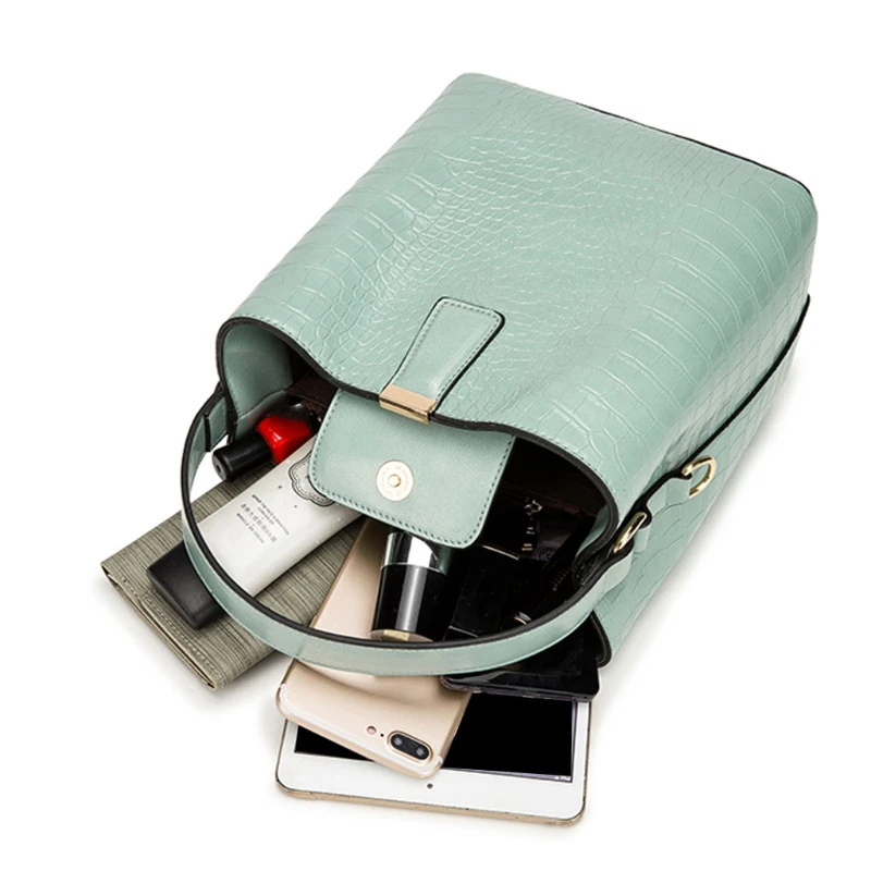 

Crossbody Bags for Women Girl Handbags Ladies Bucket Shoulder Purses PU Leather