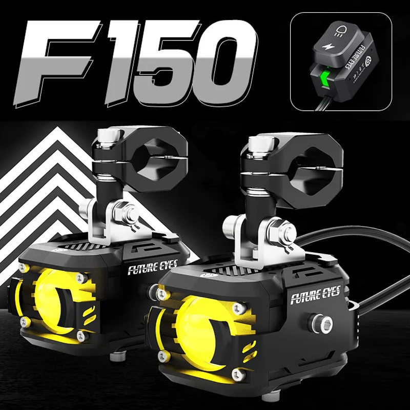 

FUTURE EYES F150 60W Wired Aluminum Backlight Switch Spotlight Fog Light for BMW R1200GS YAMAHA Tenere 700 TRACER 900 Tmax 500