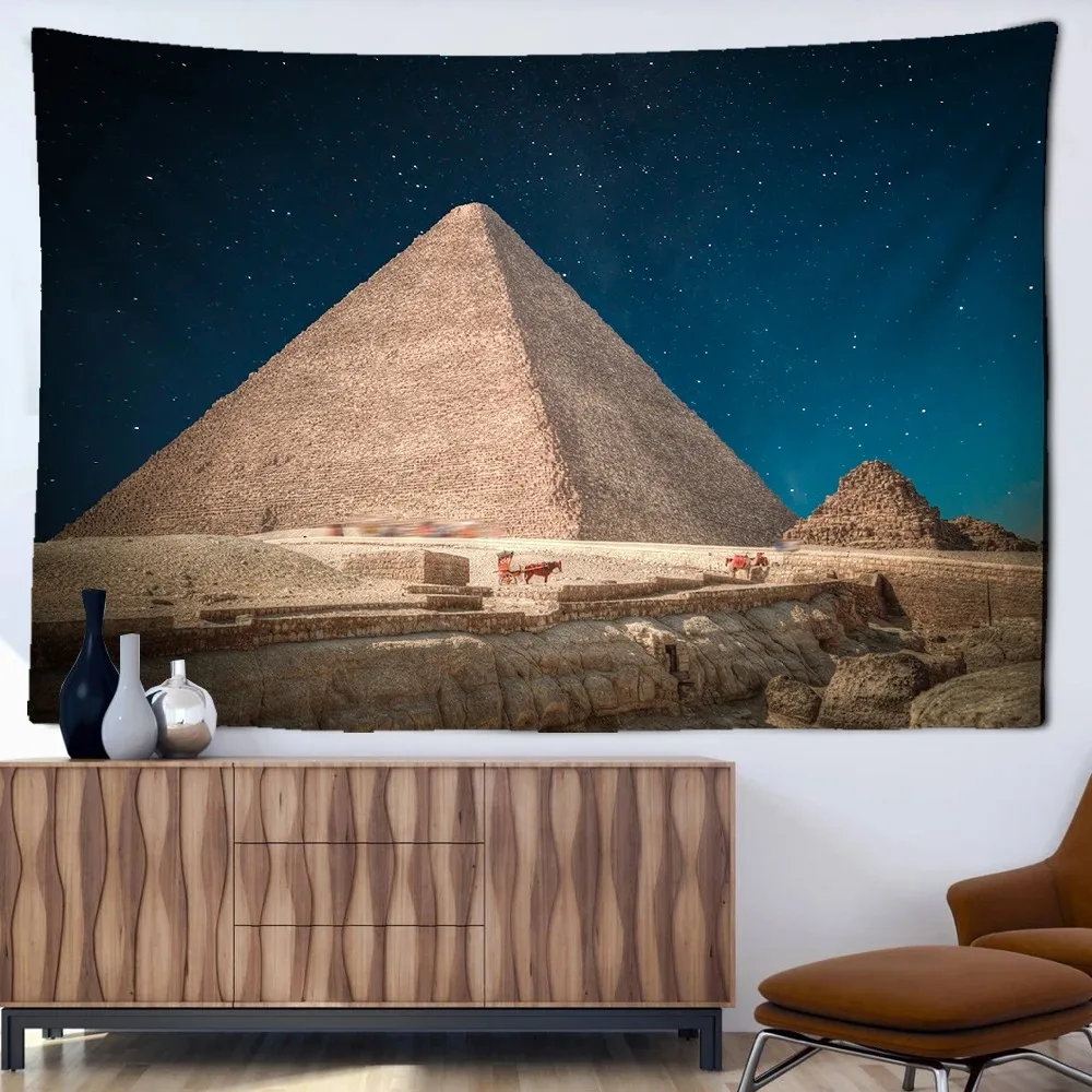 Декоративный гобелен в виде пирамиды декор для офиса гостиной домашний