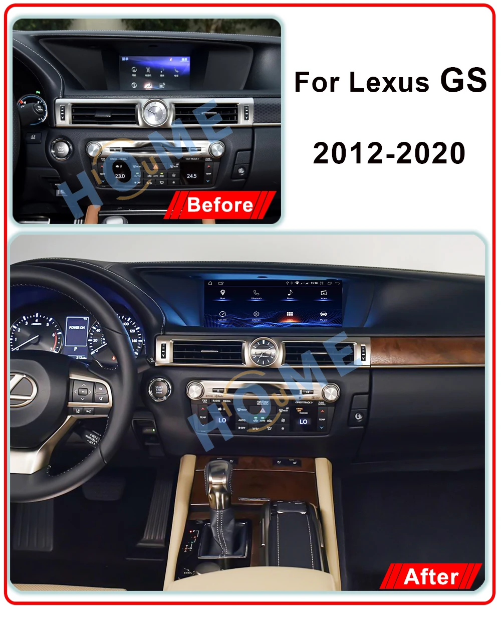 12 5 &quotAndroid 8G + 128G автомобильный радиоприемник с GPS-навигацией для Lexus GS 200 250 300 350 450