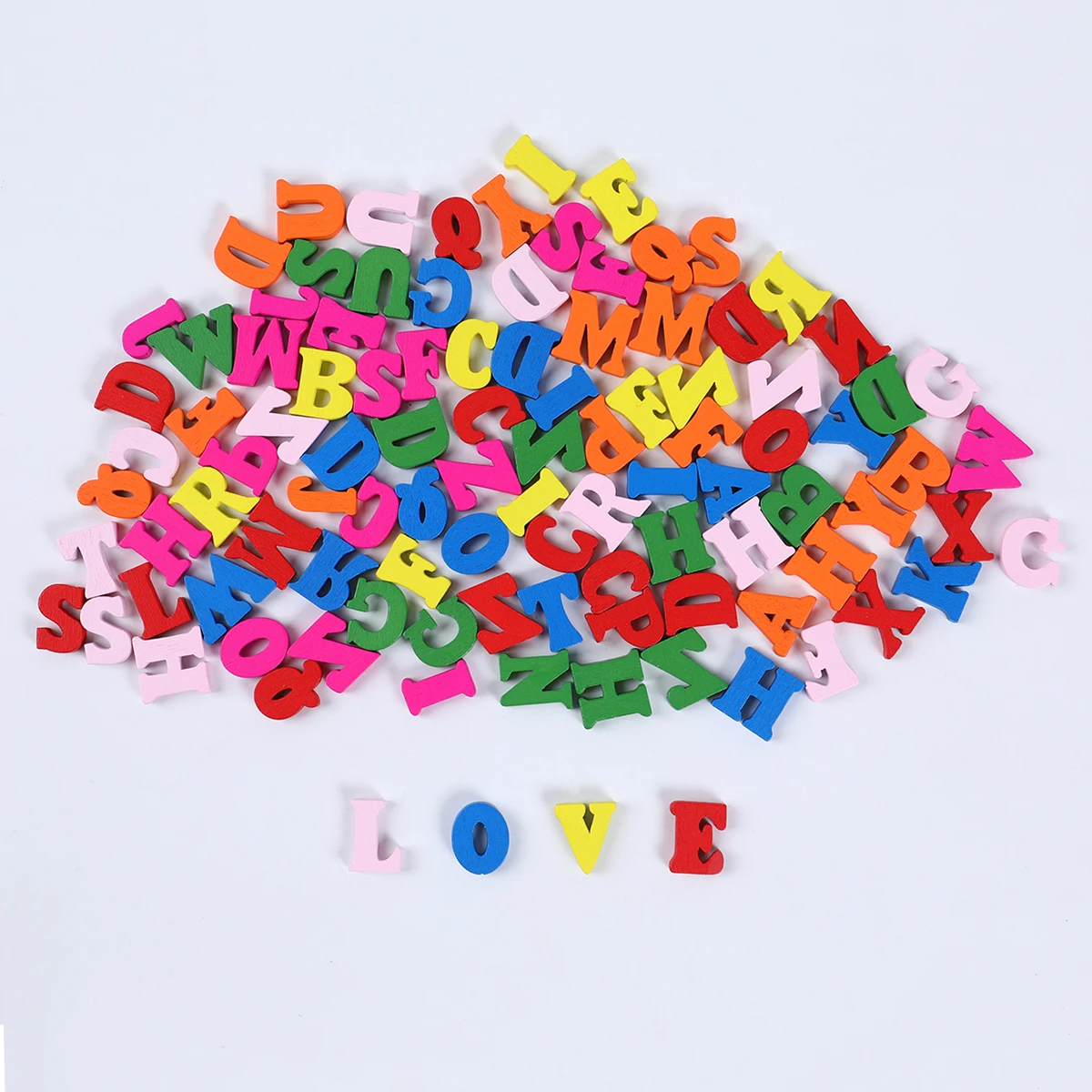 100 шт. деревянные цифры-буквы