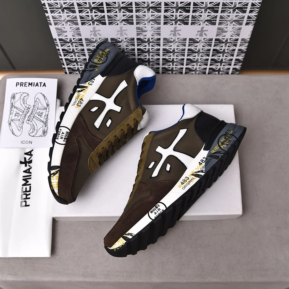 PREMIATA/мужская легкая роскошная замшевая дышащая повседневная спортивная обувь с