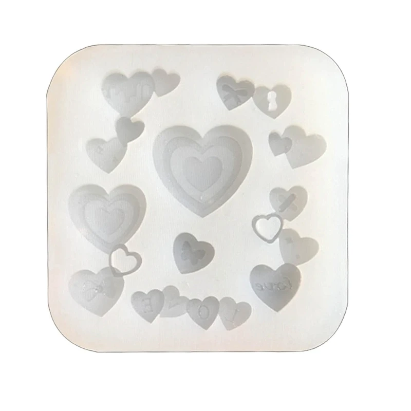 

Three-dimensional Mirror Face Peach Heart Epoxy Glue Silicone Mold Table Soft Ceramic Plaster Ornament Diy Crafts Decor