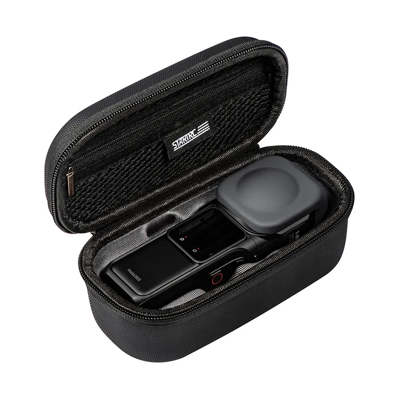 

Portable Storage Case For Insta360 ONE RS Camera Accessories PU Hard Bag Carrying Case with Hand Rope Carabiner