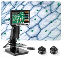 2000x electronic microscope 7inch adjustable lcd display for soldering digital microscope black 1080p soldering tool 11led