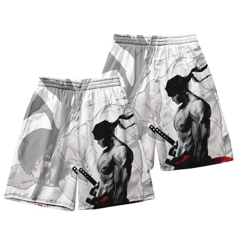 

Anime Summer One Piece Luffy Choppe Creative Printing Loose Shorts Sports Shorts Beach Pants Oversized Patchwork Pants Shorts