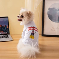 disney new cotton dog clothes print pet t shirt mickey minnie outdoor jacket pet clothes french bulldog clothes