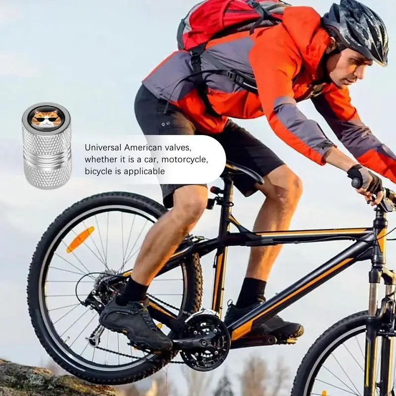 Милые колпачки воздушного клапана для автомобильных шин 4 шт. кошек воздушных