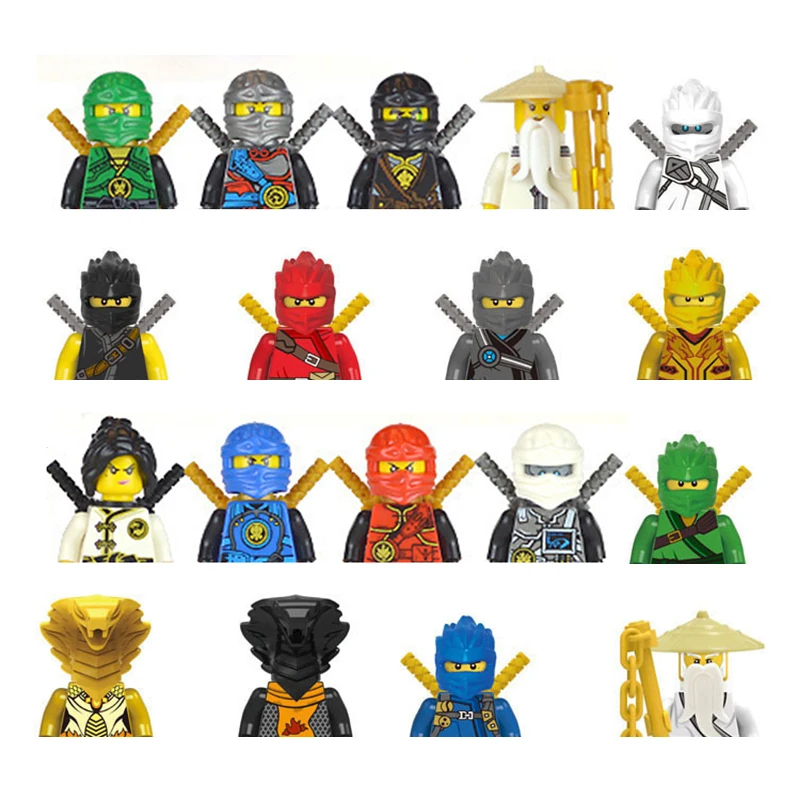 

Boys DIY Toys Movie Character Action Figures Building Blocks Snake Monster Warrior Weapon Accessories Mini Cartoon Dolls Bricks
