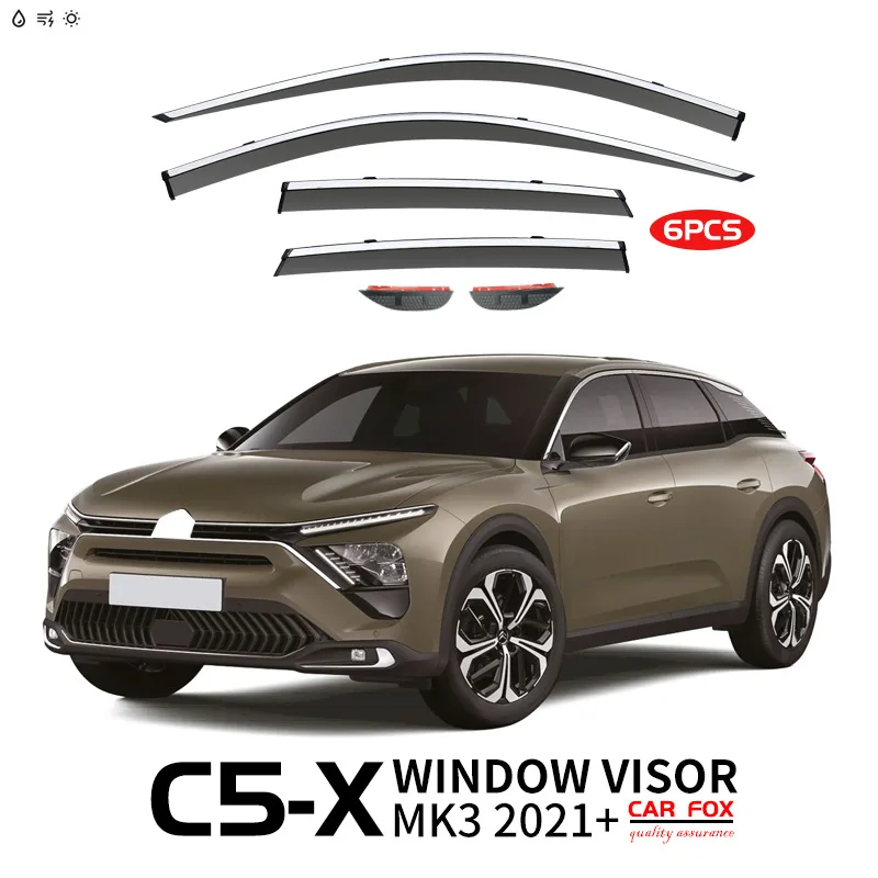 

For CITROEN C5 X Window visor Weather Shield Side Window Deflector Car windshield weather shield Car accessories