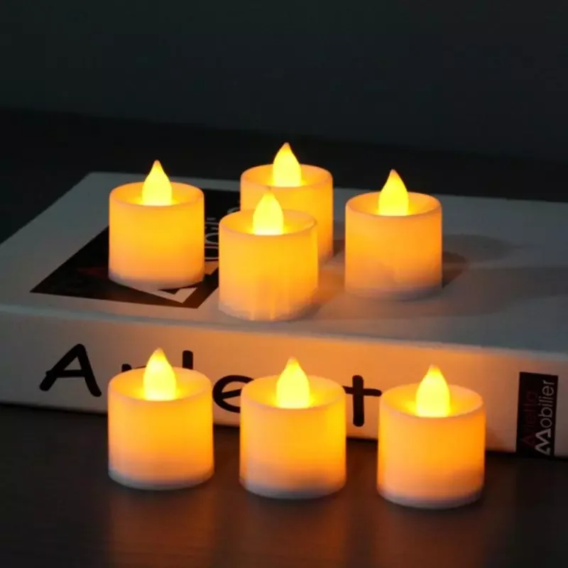 

NEW2022 Colorful Flameless LED Candles Tea Light Creative Lamp Battery Powered Home Wedding Birthday Party Decoration Lighting