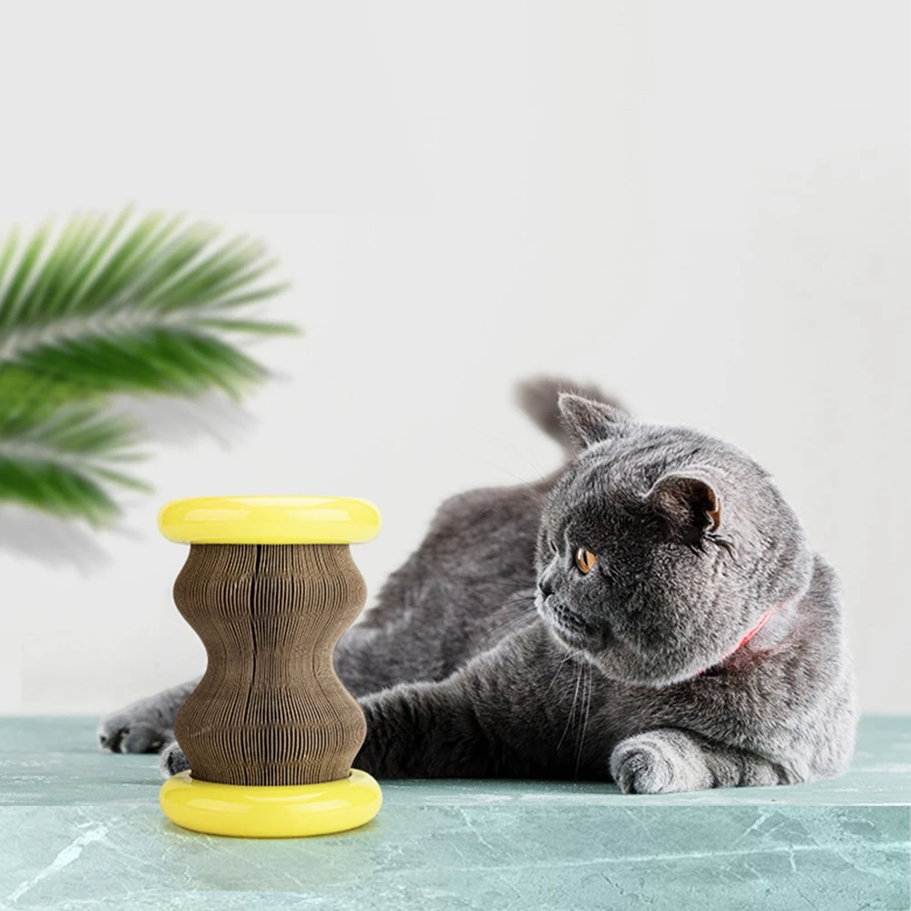 

Cat Catnip Toy Corrugat Paper Wear-resistant Toy Claw Wheel Grab Kitten Pet Train Exercise Roll Toy Kitten Toys Cat Treat Toy