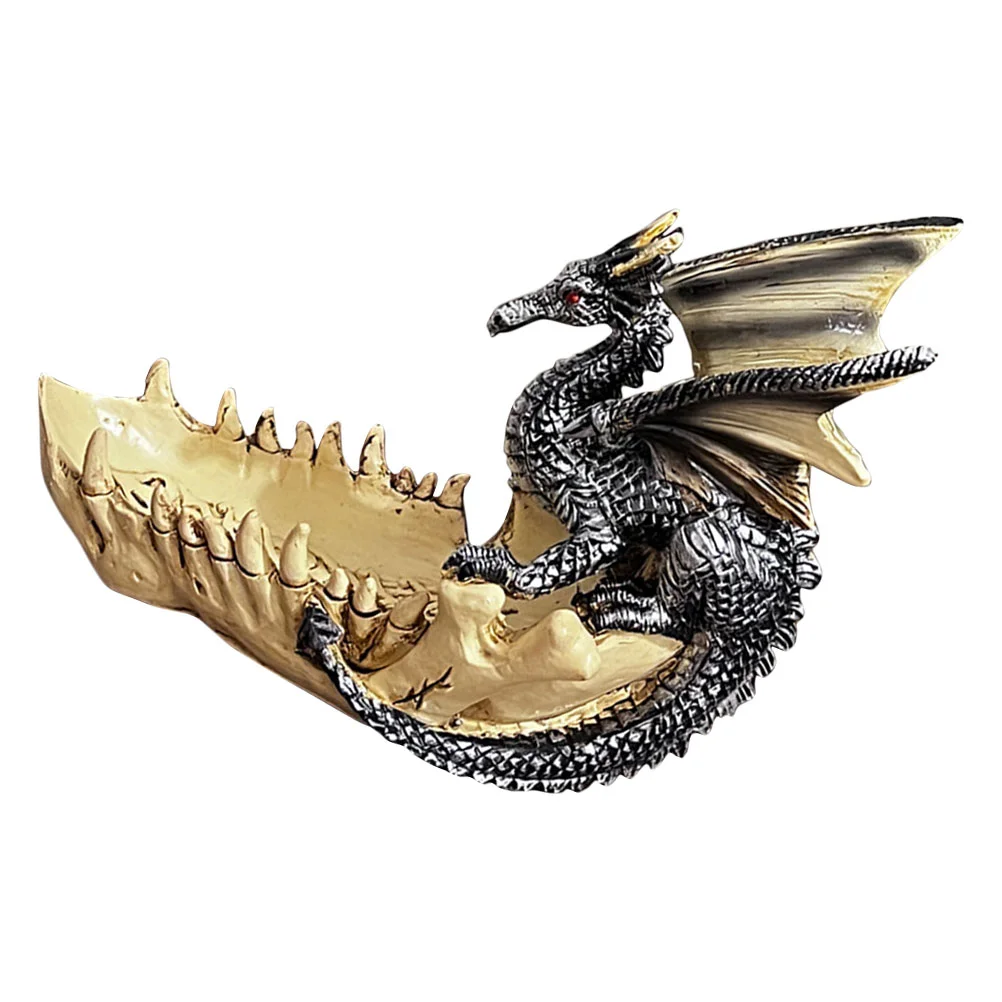 

Dragon Boat Chinese Tray Statue Feng Holder Shui Burner Figurine Sculpture Trinket Teens Gadgets Cool Decor Vanity Resin