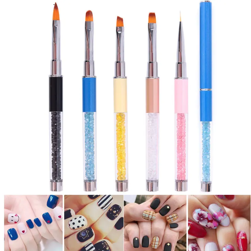

1pc Nail Art Brush Professional Manicure UV Gel Brush Pen Nail Art Painting Drawing Brush Phototherapy Tools Rhinestone Rod