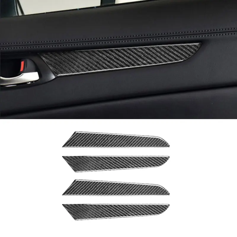 

For Mazda CX-5 CX5 2017 2018 4PCS Carbon Fiber Car Interior Window Door Panel Cover Decor Trim