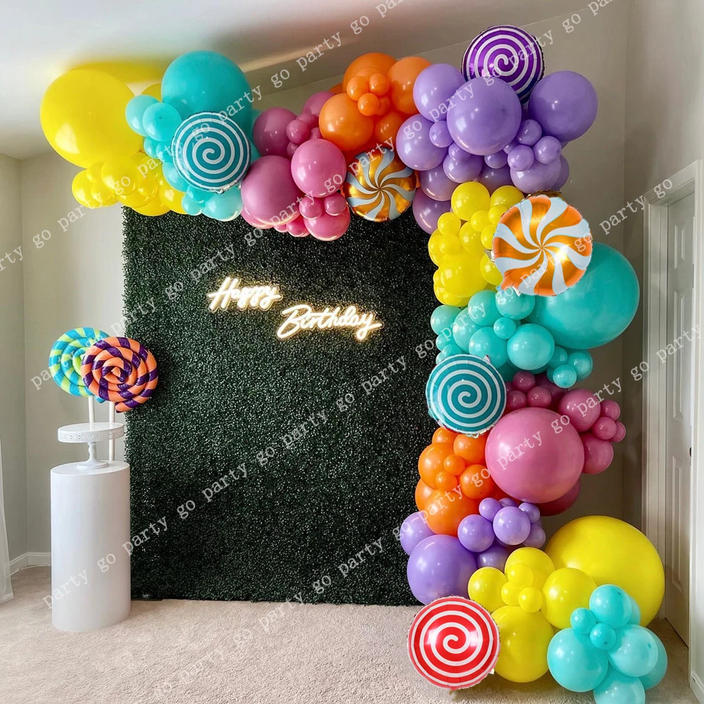 

143 шт., Декоративная гирлянда из фольги в виде леденцов