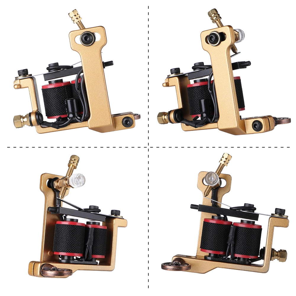 

1pc High Quality Alloy Tattoo Machine 10 Wrap Coils Tattoo Machine for Tattoo Lining Shading Coloring Tattoo Supplies