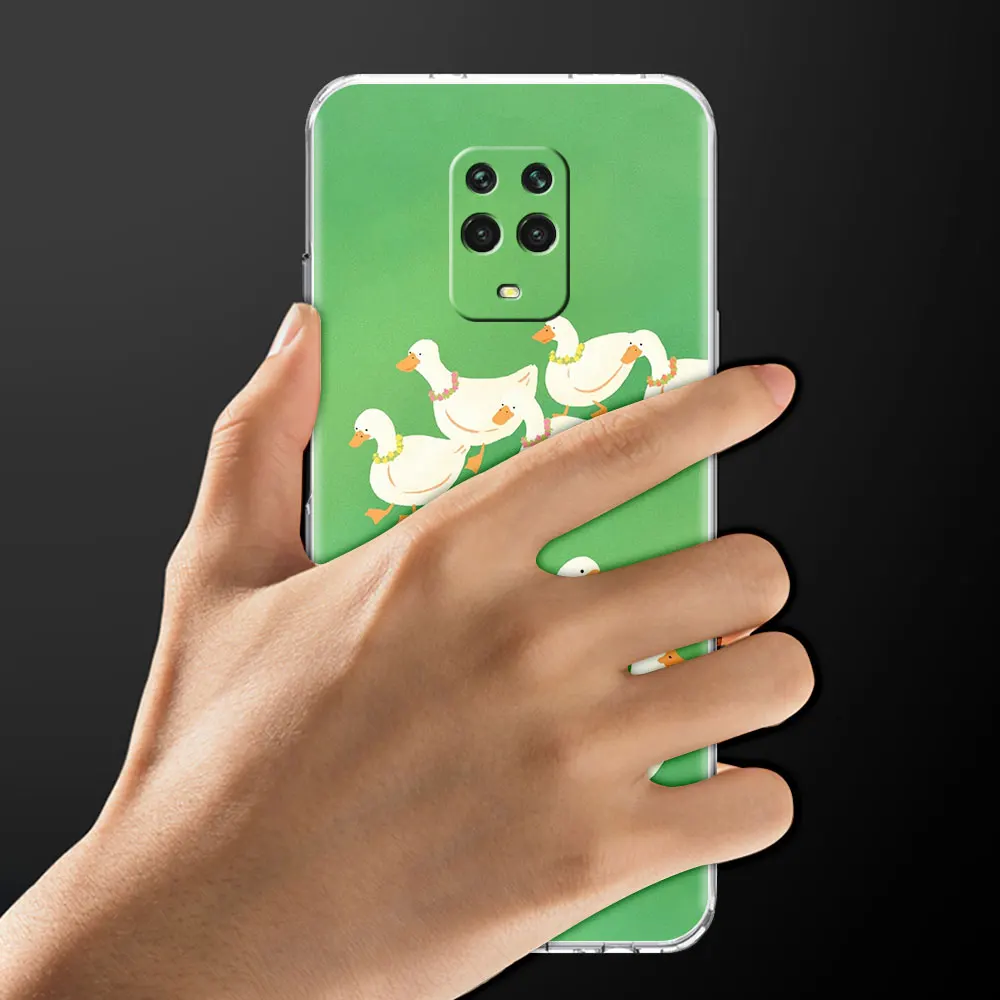 Мягкий чехол для Xiaomi Redmi Note 10 8 9 Pro 9S K40 смартфона 8T 11T Φ 9C 9A 8A силиконовый белого гуся