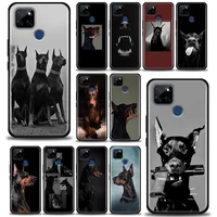 black dog dachshund doberman for realme c1 c2 c21y c25 c12 case soft back cover phone cases for oppo realme gt 5g gt2 neo2 coque