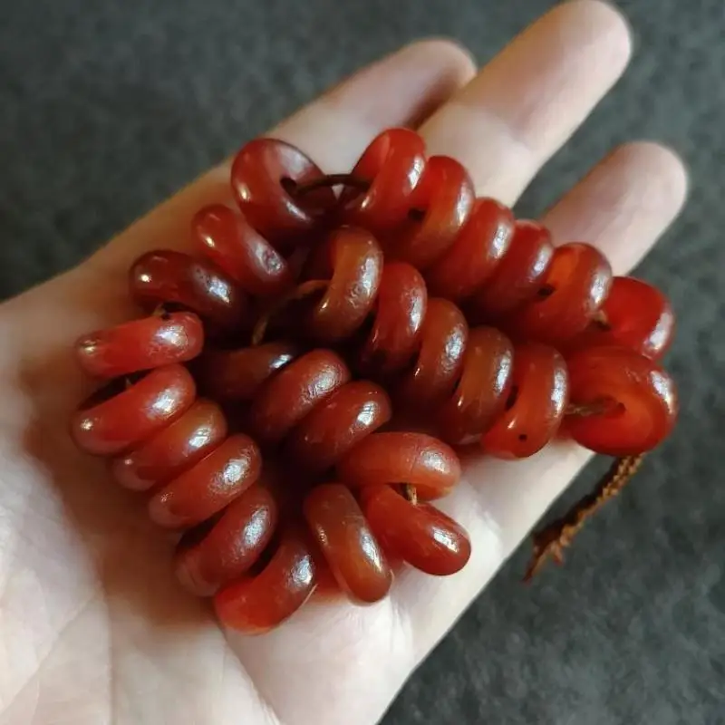 

Tibetan Red Agate Old Jade Beads For Jewelry Making Diy Bracelet Necklace Tibet Agate Rondelle Abacus Bead Accessories Wholesale