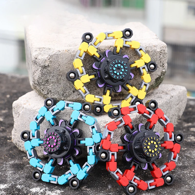 

1 Piece Creative Decompression Fingertip Mechanical Gyro Deformation Mecha Pocket DIY Chained Adult Decompression Toy