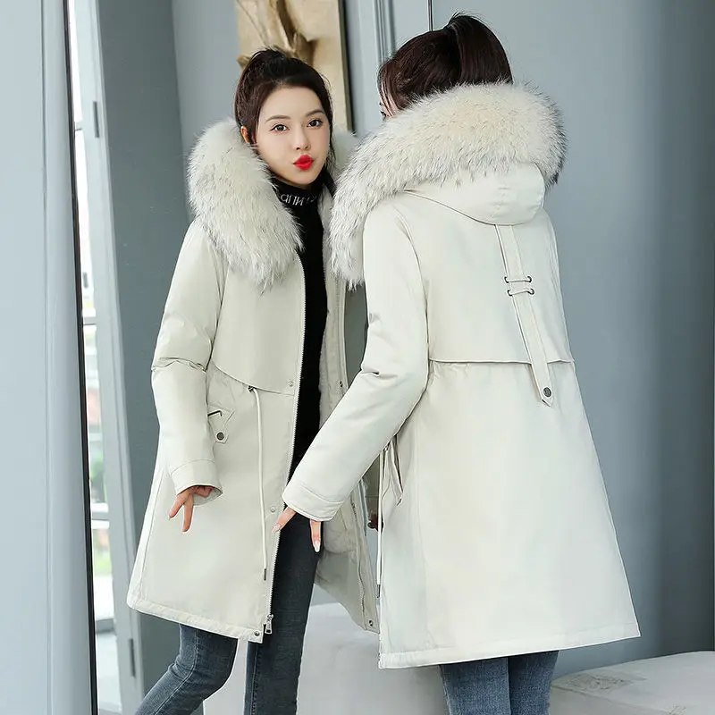 Plush and Thicken Pie Overcome Medium length Cotton Coat Women's Winter Wear 2022 New Cotton Coat Coat
