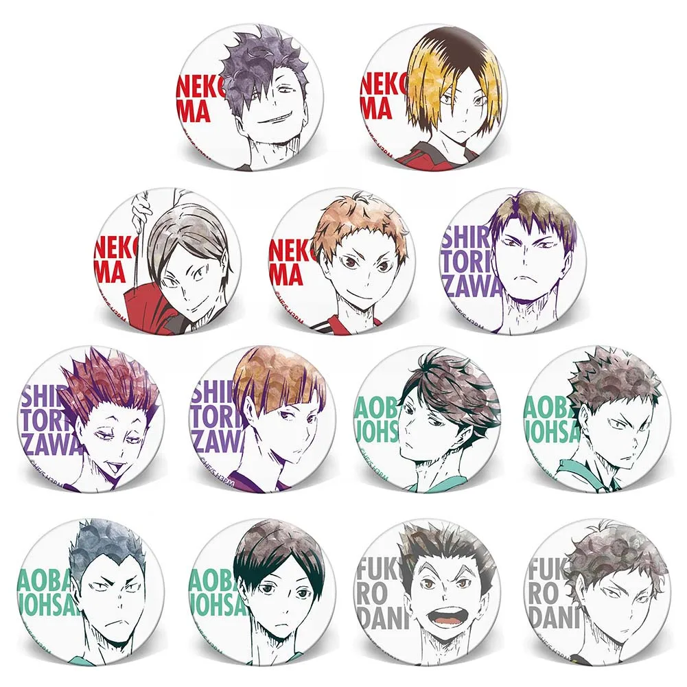 Haikyuu! Значок аниме Pin Кнопка сумка отаку гарнитура брошь ювелирный подарок |