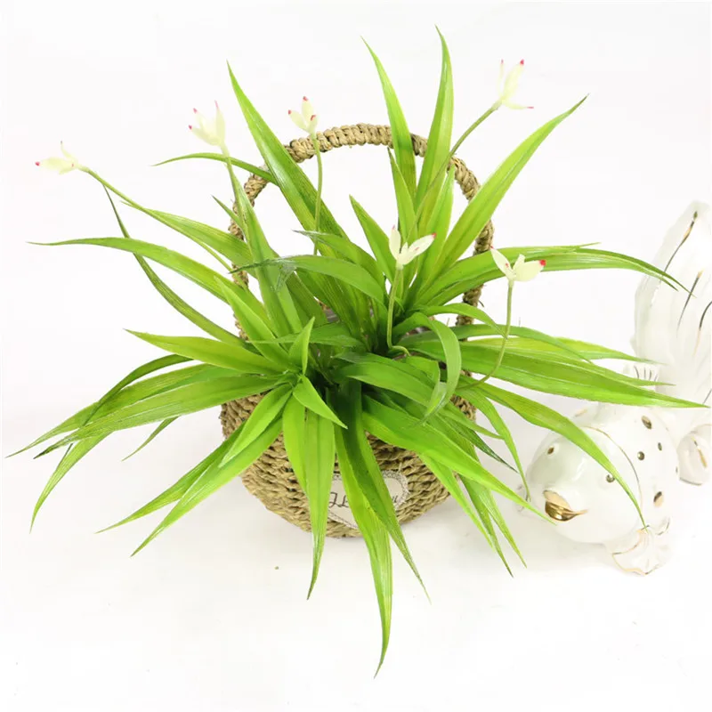 

Искусственная Имитация листьев цимбидиума, Орхидея, трава, настольные Зеленые растения, искусственные цветы, пластиковые листья, окно, аксе...