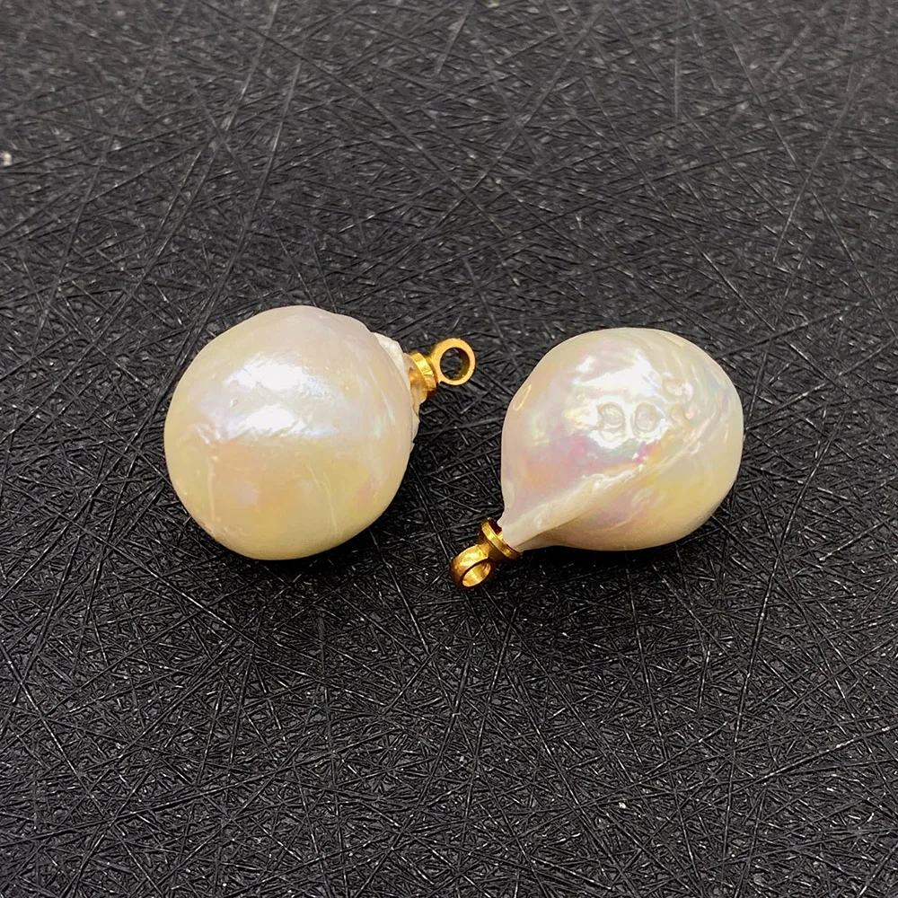 Натуральная искусственная подвеска белый круглый хвост дизайнерские серьги