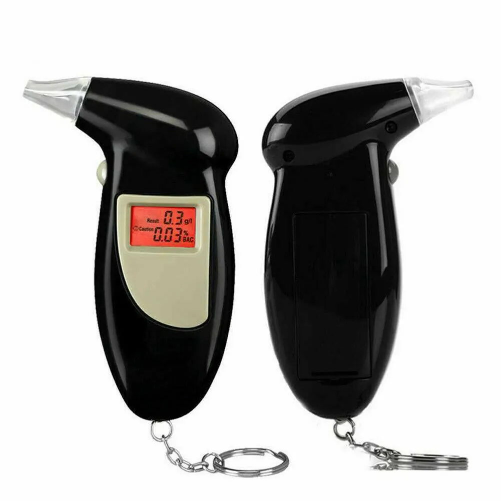 

Professional Alcohol Breath Tester Breathalyzer Analyzer Detector Test Keychain Breathalizer Breathalyser Device LCD Screen