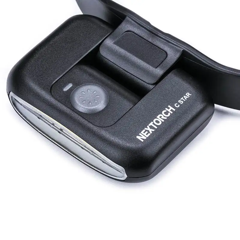 Фото Nextorch C Star USB Перезаряжаемый налобный фонарь/сигнал/головной убор/велосипедный фонарь, белый/красный двойной фонарь, COB прожектор, 180 ° вращающийся, водонепроницаемый №3
