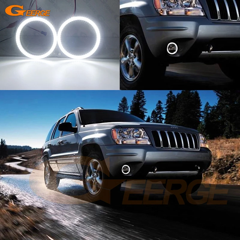 For JEEP GRAND CHEROKEE II 2 WJ WG 2003 2004 2005 Ultra bright SMD LED Angel Eyes halo rings Day Light Car styling