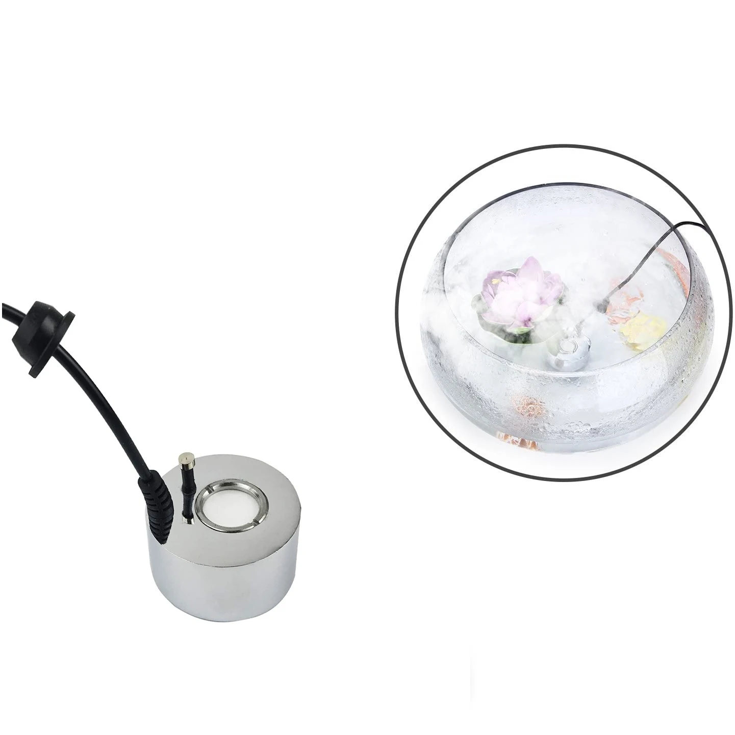 

Mist Maker Fogger Ultrasonic Humidifier 2Pcs Atomizing Heads Water Fountain Pond Fog Atomizer Air Humidifier US Plug