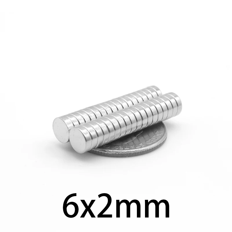 50/100/200/300/500/1000 шт. 6x2 мини круглые магниты сильные 6 мм x 2 N35 Круглый постоянный