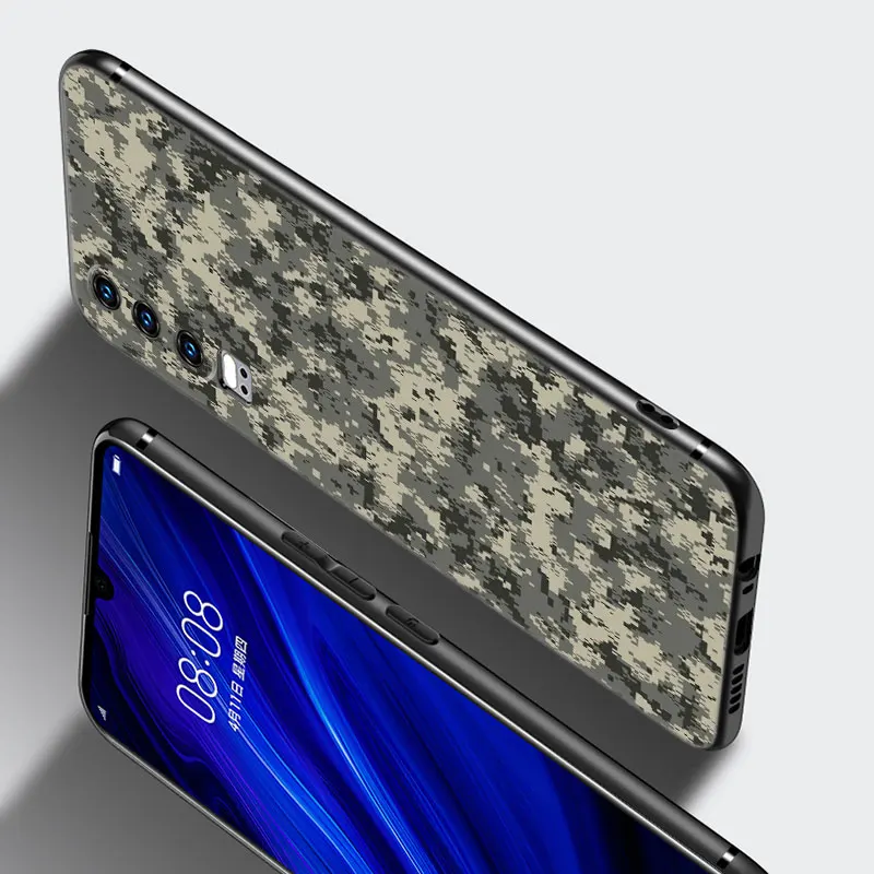 Камуфляжный армейский чехол в стиле милитари для Huawei P50 P40 P30 P20 Pro P10 P9 P8 Lite 2017 P Smart Z S