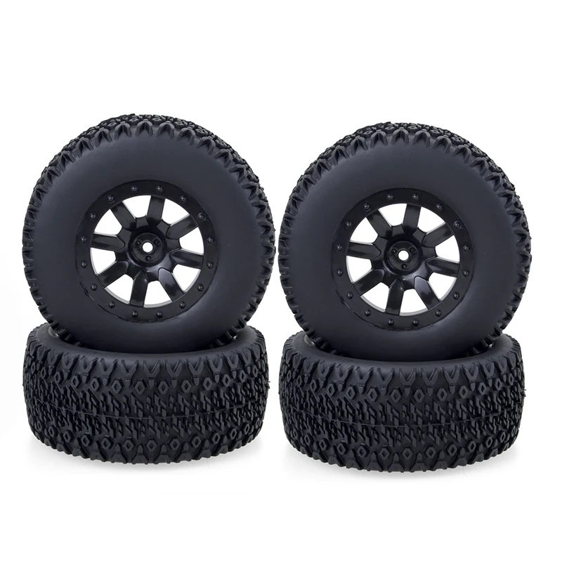 

ZD Racing RC Wheel 1:10 Short Course Truck Tires Set 12mm Hub Hex For Traxxas Slash HPI VKAR Redcat HSP