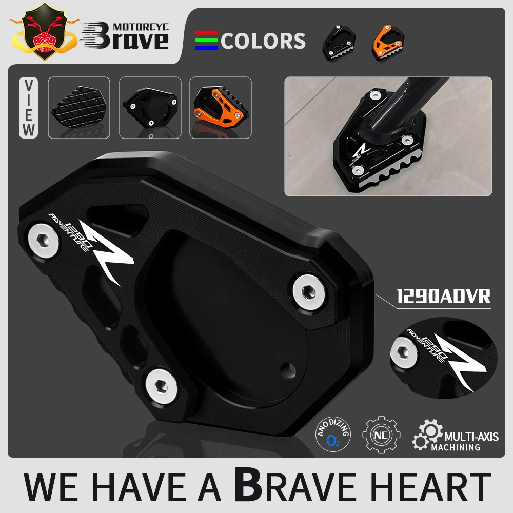 

For KTM 1290 Super Adventure R 2020 2021 2022 Motorcycle Accessories CNC Kickstand Foot Side Stand Extension Pad Support Plate