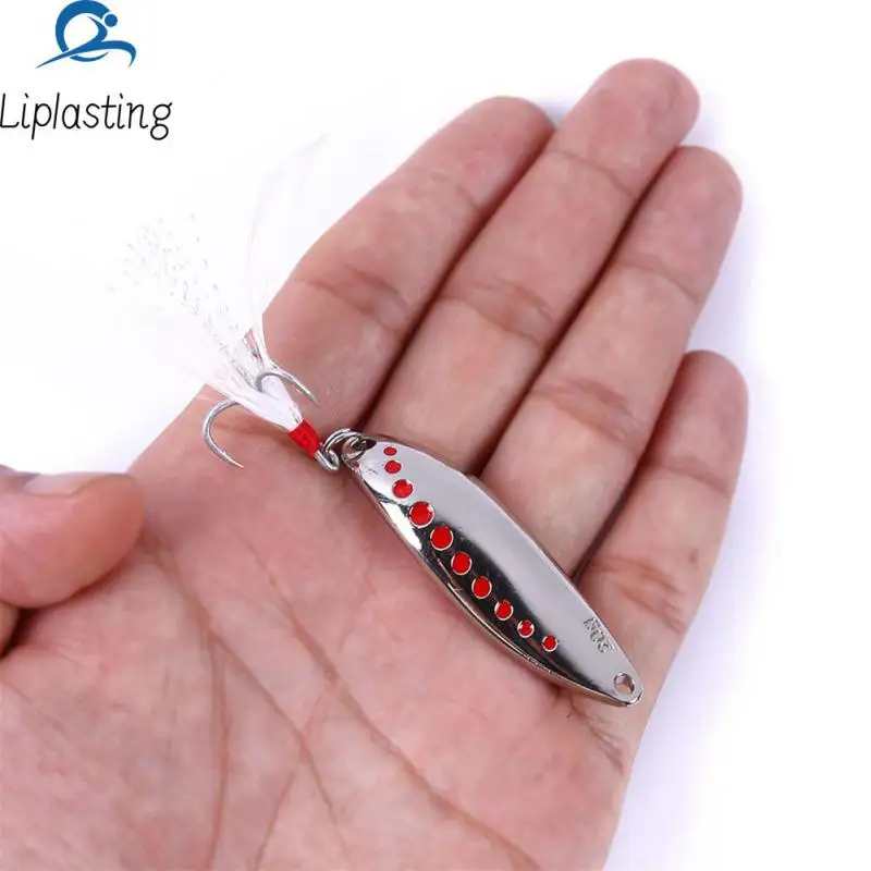 

With Hook Metal Decoy Bait 360 Degree Reflection High Quality Fishhook Streamline Shape Fishing False Bait Outdoor Fishing Tool