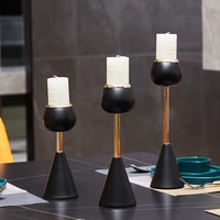 european metal candle holders wedding decoration candlestick black candelabra table candle stand for home decor candelabros