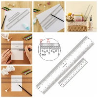 zero centering 12 inch clear acrylic ruler dual side measuring must have tool for crafts use school stationery supplies