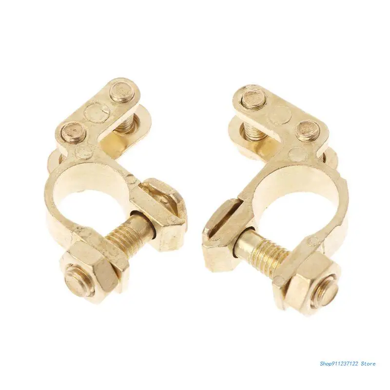

2Pcs Durable Replacement Auto Car Terminal Clamp Clips Brass Connector
