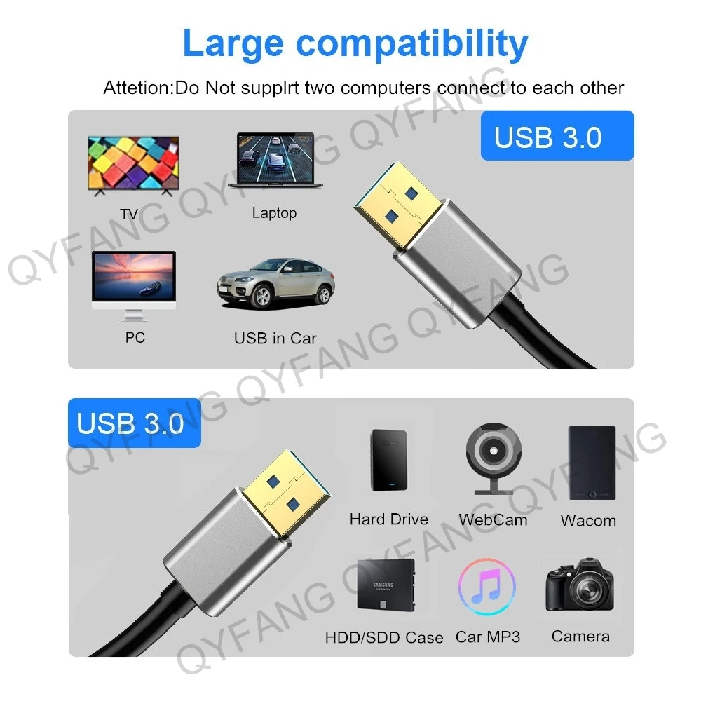USB-кабель Папа-папа кабель USB A-USB 3 0 двухсторонний USB-шнур 5 Гбит/с для радиатора